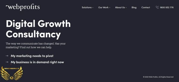 landing page